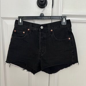 Levi’s 501 Original Fit Women’s Shorts - Black Denim